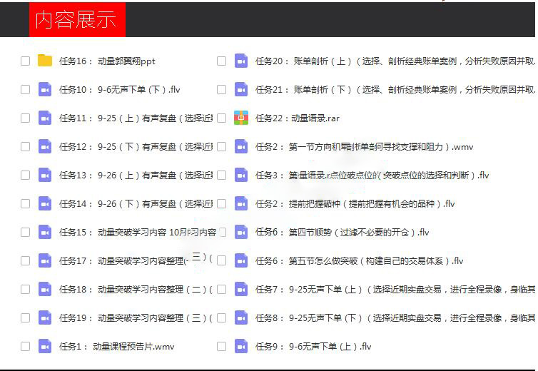 期货培训视频 翟鹏飞大翟门动量突破郭翼翔 完整版