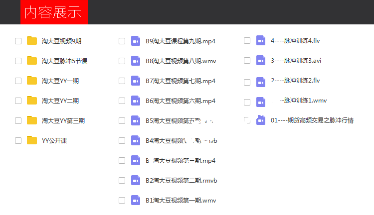 淘大豆期货培训视频全集 短线脉冲日内高频交易 完整版