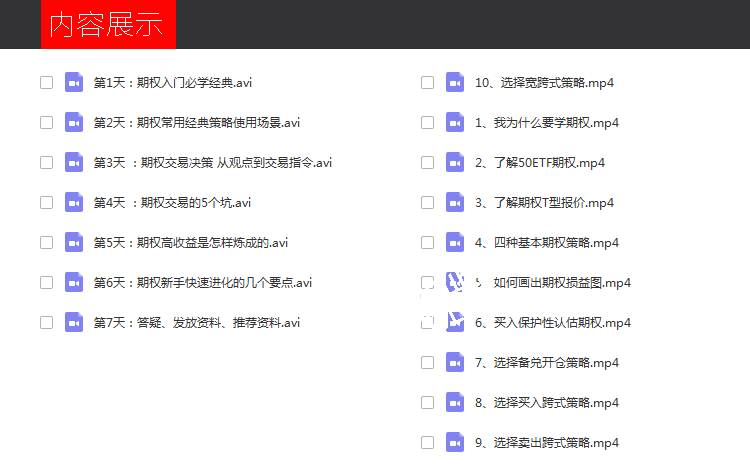 期权新手快速进化训练营 期权入门教程视频