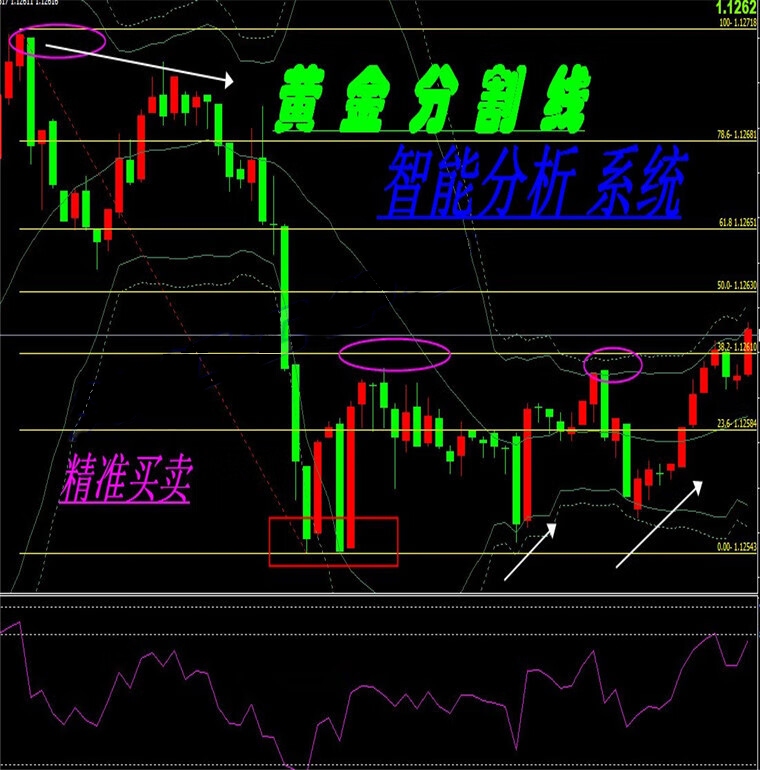 黄金分割线压力支撑外汇MT4技术恒指标原油分析模板